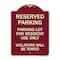 Signmission Reserved Parking Reserved Parking Lot for Resident Use Only Violators Will Be Towed, BU-1824-23040 A-DES-BU-1824-23040 - alternate 1